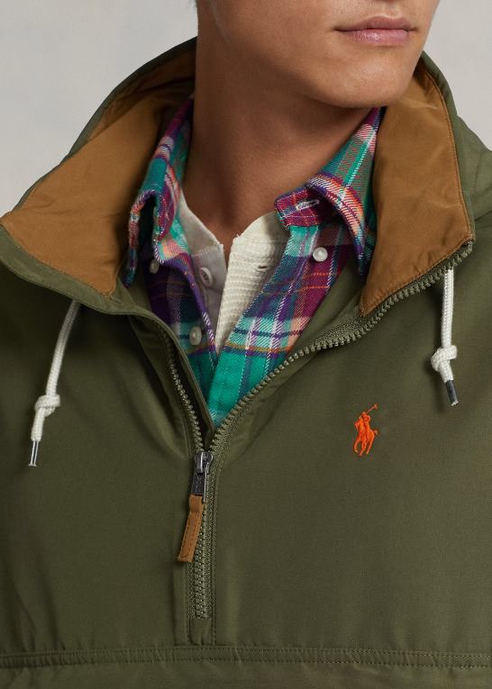 afsendelse tan multi Mænd Ralph Lauren pakbar vandafvisende hættejakke Z426B8509