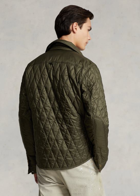 baldakin oliven Mænd Ralph Lauren vandafvisende quiltet jakke Z426B1193