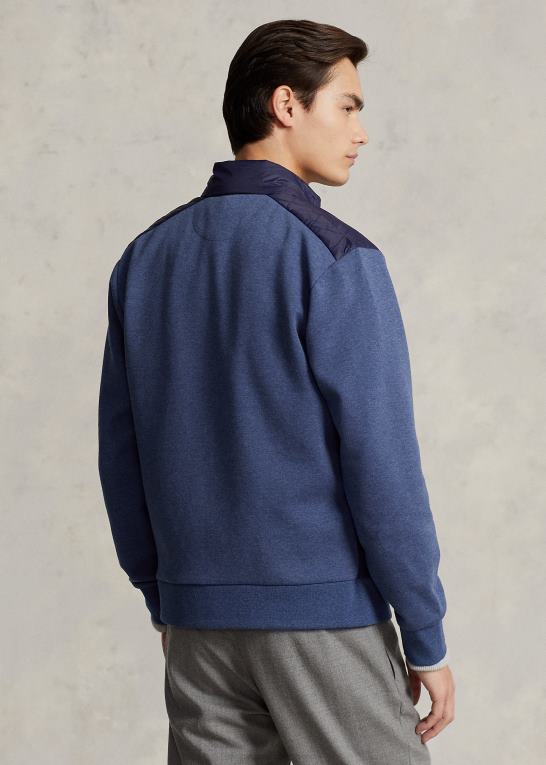 blå lyng/marine Mænd Ralph Lauren quiltet hybridjakke Z426B1270