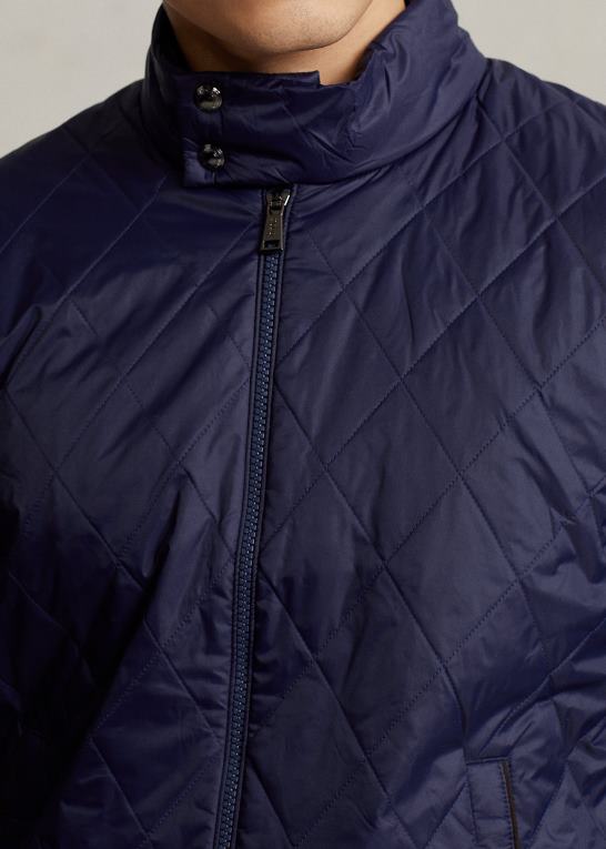 blå lyng/marine Mænd Ralph Lauren quiltet hybridjakke Z426B1270