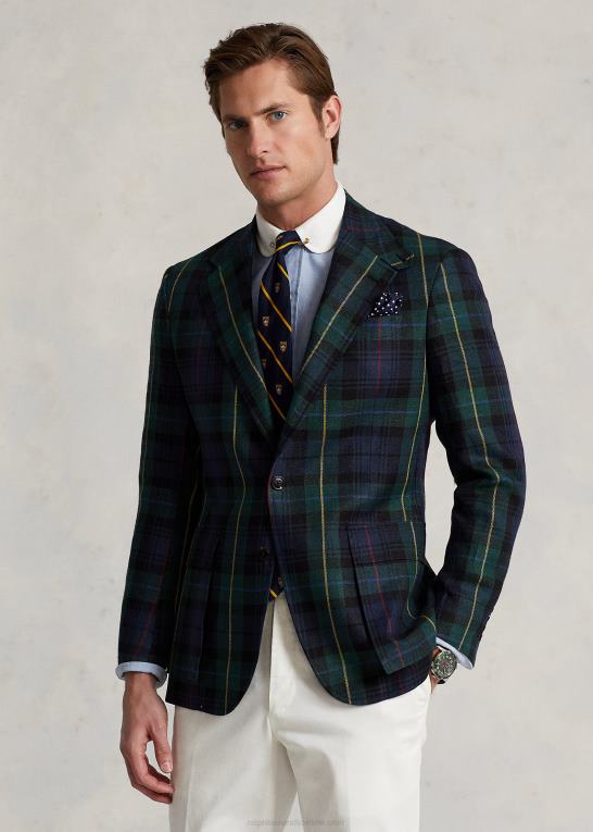 blackwatch m/rby deco Mænd Ralph Lauren rl67 plaid hørjakken Z426B1286