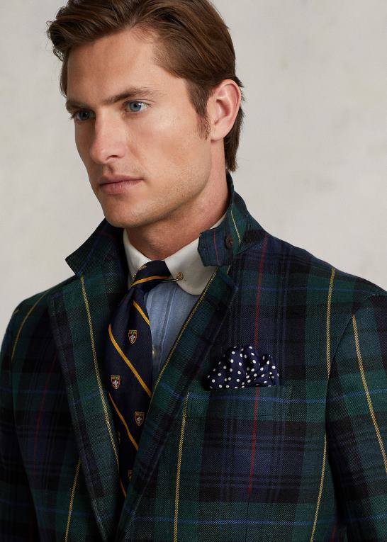 blackwatch m/rby deco Mænd Ralph Lauren rl67 plaid hørjakken Z426B1286