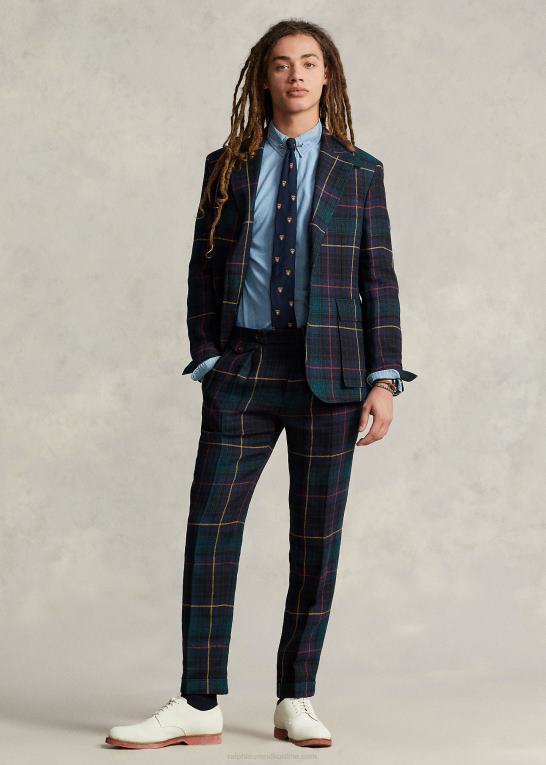 blackwatch rød/gul Mænd Ralph Lauren rl67 plaid hørjakken Z426B1177