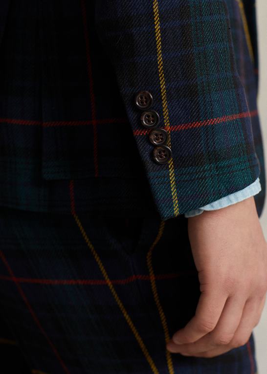 blackwatch rød/gul Mænd Ralph Lauren rl67 plaid hørjakken Z426B1177