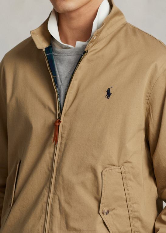 cafe tan Mænd Ralph Lauren bomuldstwill jakke Z426B8582