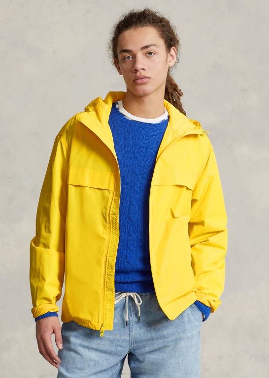 citronknus Mænd Ralph Lauren vandafvisende hættejakke Z426B8382