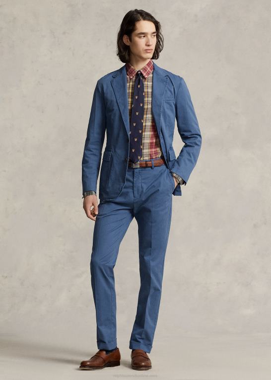clancy blå Mænd Ralph Lauren polo ukonstrueret stretch chino jakke Z426B616