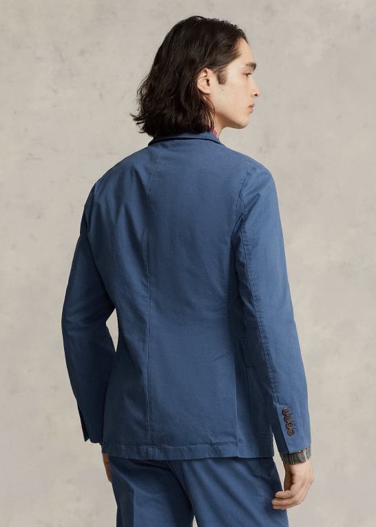 clancy blå Mænd Ralph Lauren polo ukonstrueret stretch chino jakke Z426B616