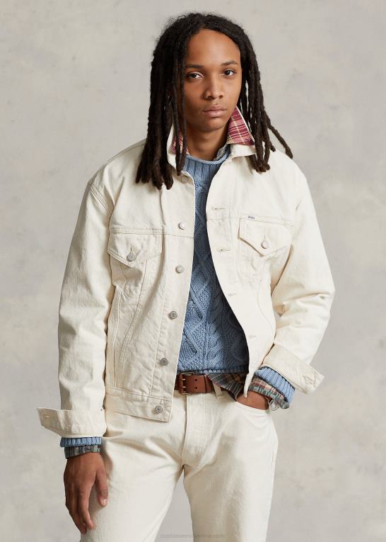esterbrook Mænd Ralph Lauren afslappet pasform canvas trucker jakke Z426B132