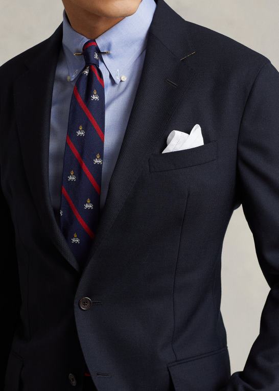 flåde Mænd Ralph Lauren polo blød uld oxford jakkesæt Z426B540