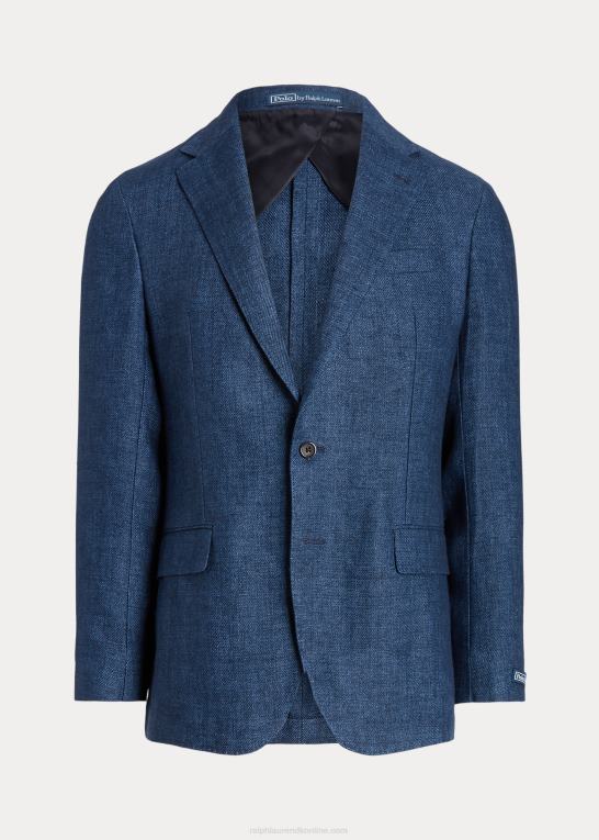flåde Mænd Ralph Lauren polo jakke med sildeben i blød hør Z426B496