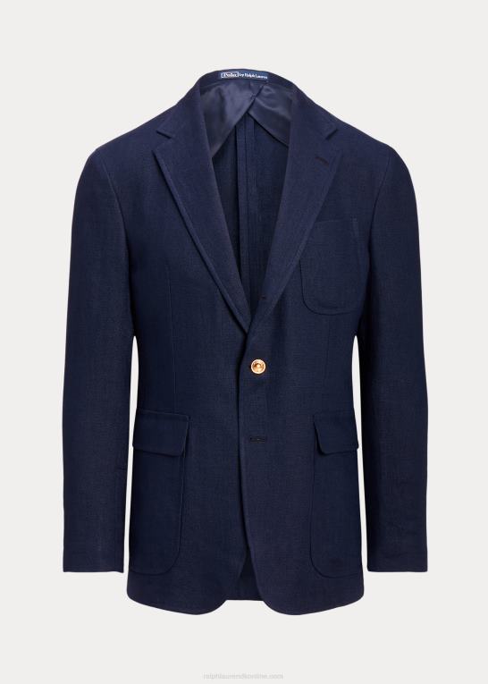 flåde Mænd Ralph Lauren polo jakkesæt i blød hør Z426B1167