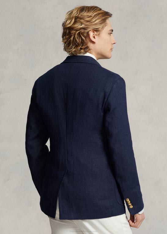 flåde Mænd Ralph Lauren polo jakkesæt i blød hør Z426B1167