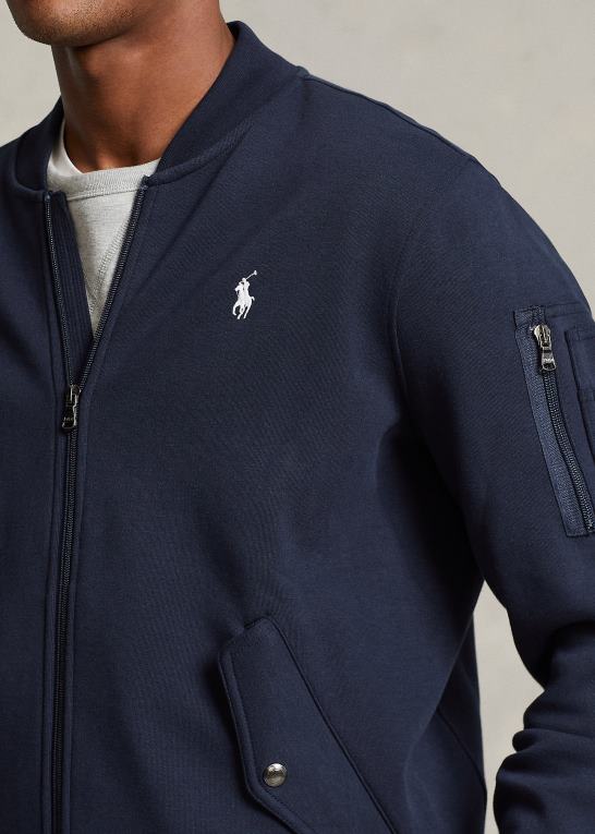 flyverflåde Mænd Ralph Lauren dobbeltstrikket bomberjakke Z426B567