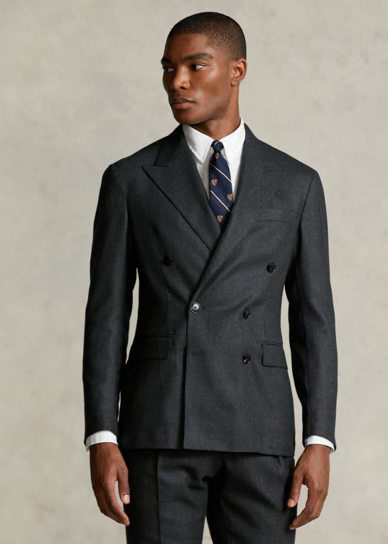 grå Mænd Ralph Lauren morehouse-kollektionen jakkesæt Z426B1201