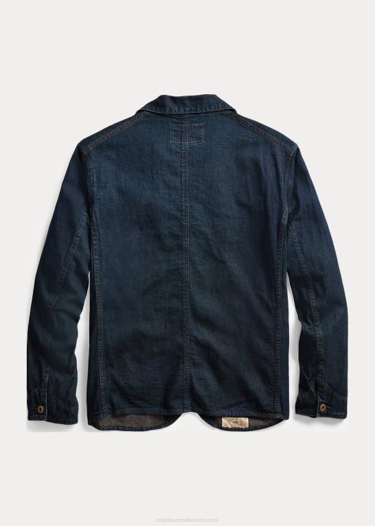 hartville vask Mænd Ralph Lauren hartville selvedge denim ingeniørjakke Z426B1790