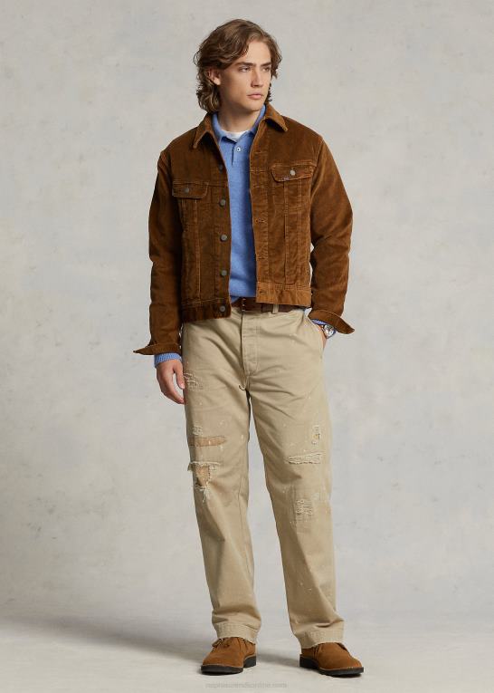 kaki Mænd Ralph Lauren stretch fløjlsbukser trucker jakke Z426B8492