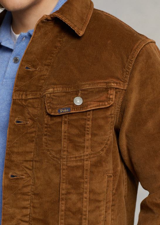 kaki Mænd Ralph Lauren stretch fløjlsbukser trucker jakke Z426B8492