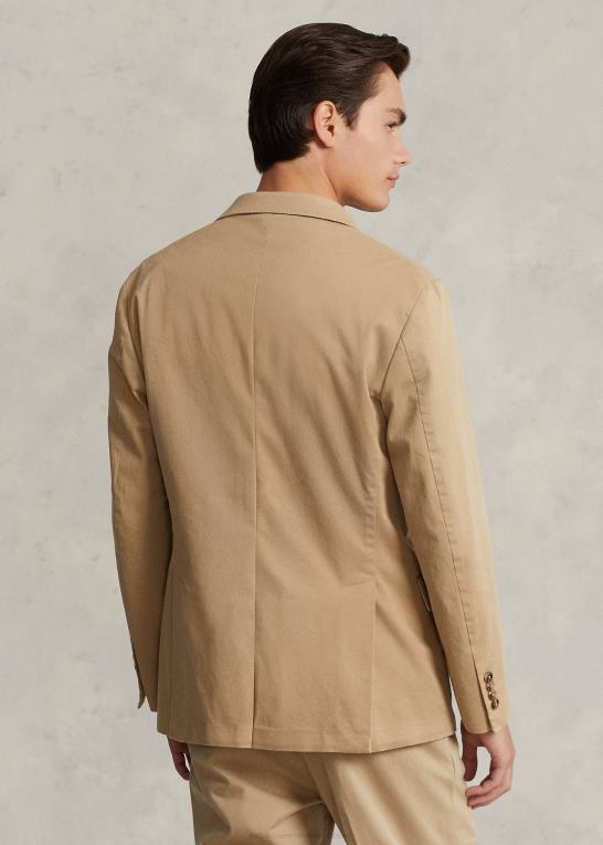 kystbeige Mænd Ralph Lauren polo blød stretch chino jakkesæt Z426B8588