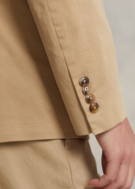 kystbeige Mænd Ralph Lauren polo blød stretch chino jakkesæt Z426B8588