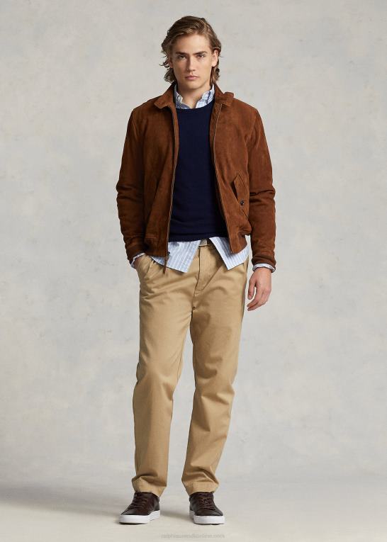 land brun Mænd Ralph Lauren ruskindsjakke Z426B138