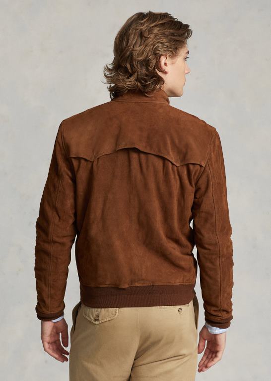 land brun Mænd Ralph Lauren ruskindsjakke Z426B138