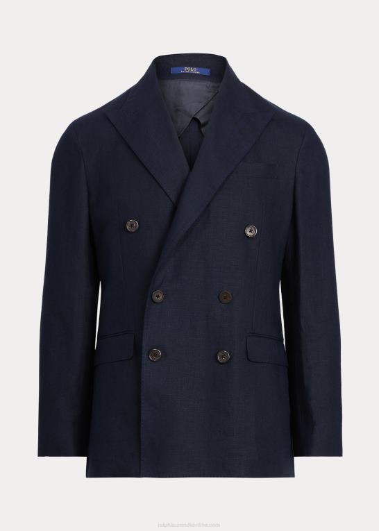 mørk flåde Mænd Ralph Lauren polo jakkesæt i blød hør Z426B1083