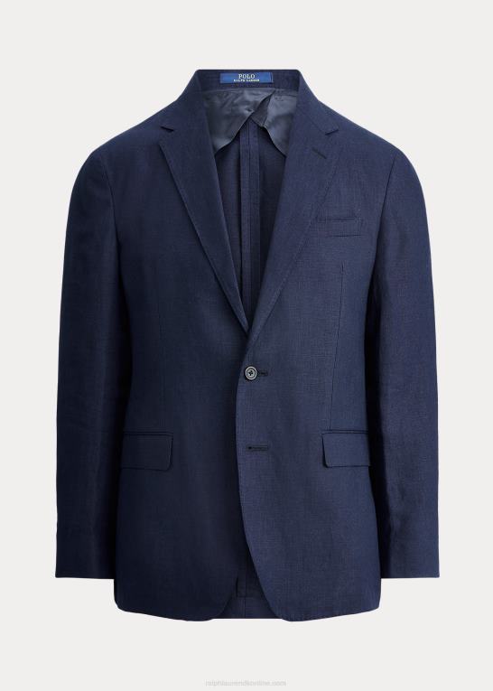 mørk flåde Mænd Ralph Lauren polo jakkesæt i blød hør Z426B747