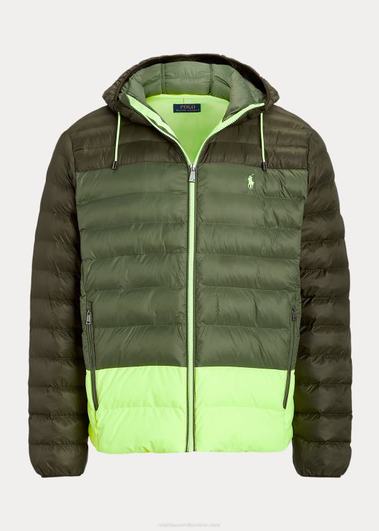 mørk salvie multi Mænd Ralph Lauren pakbar vandafvisende hættejakke Z426B1910