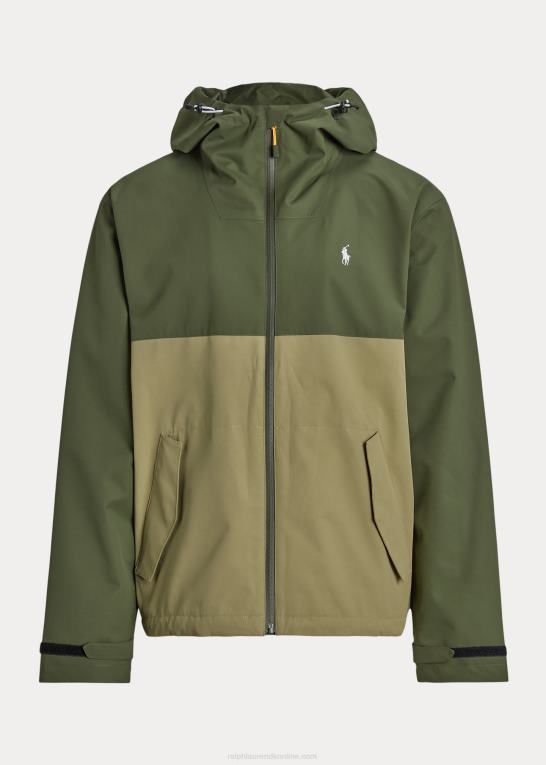 mørk salvie multi Mænd Ralph Lauren vandafvisende hættejakke Z426B1174