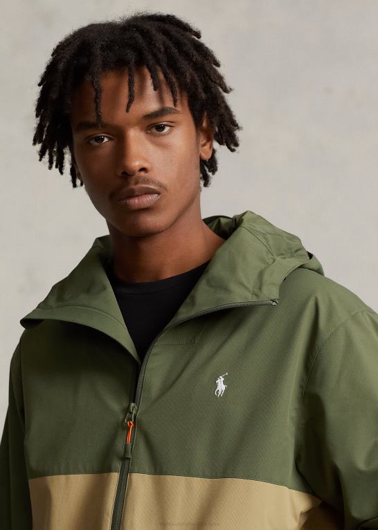 mørk salvie multi Mænd Ralph Lauren vandafvisende hættejakke Z426B1174