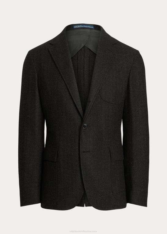mørkegrå Mænd Ralph Lauren morehouse-kollektionen stribet jakke Z426B1277