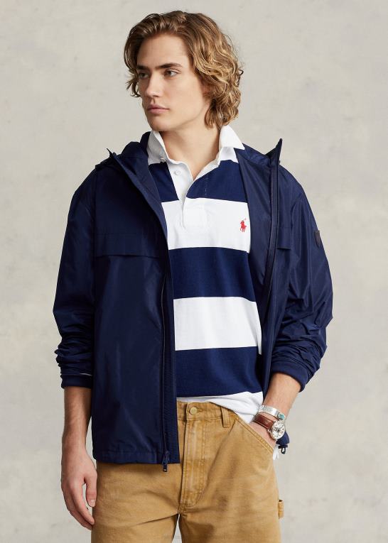 newport flåde Mænd Ralph Lauren vandafvisende hættejakke Z426B8384
