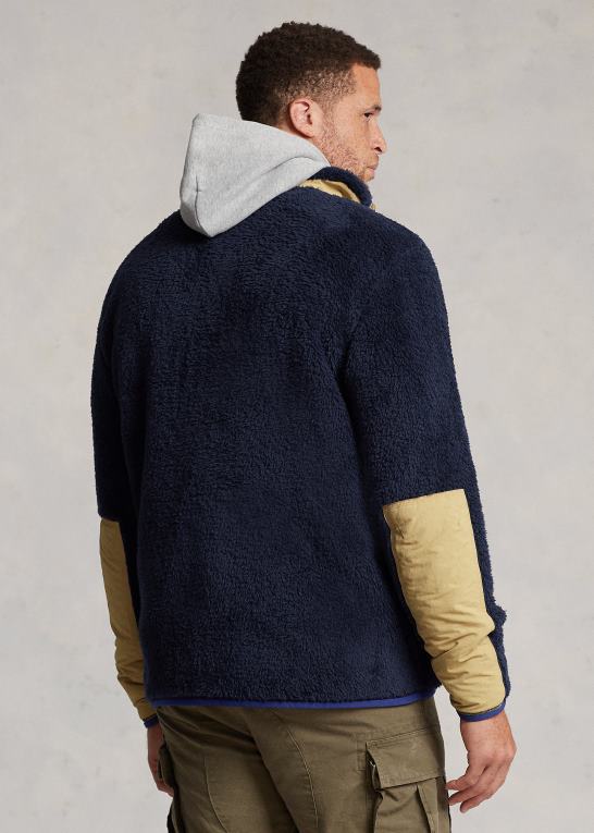 newport navy multi Mænd Ralph Lauren vind-blokerende hybridjakke Z426B1920