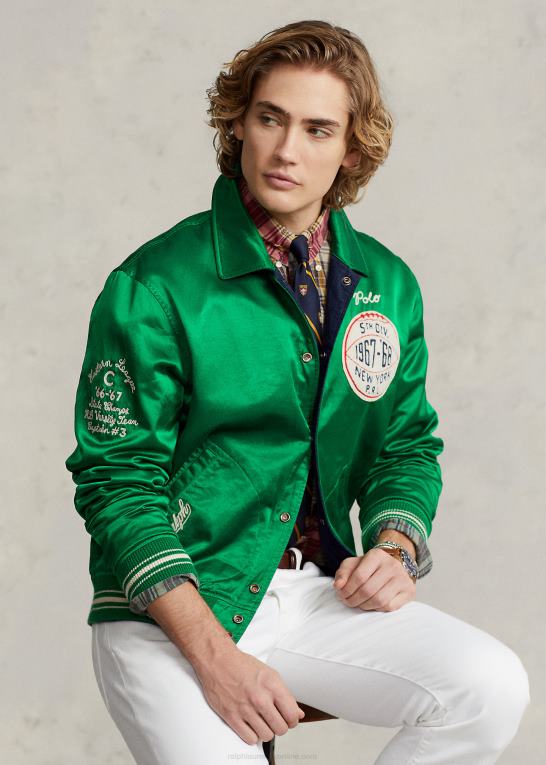 newport navy/royal Mænd Ralph Lauren vendbar varsity-inspireret jakke Z426B1073