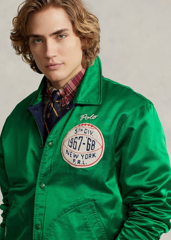 newport navy/royal Mænd Ralph Lauren vendbar varsity-inspireret jakke Z426B1073