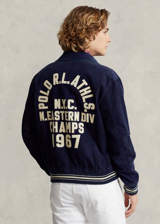 newport navy/royal Mænd Ralph Lauren vendbar varsity-inspireret jakke Z426B1073