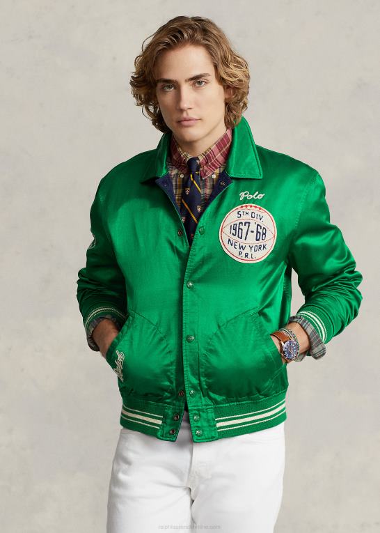 newport navy/royal Mænd Ralph Lauren vendbar varsity-inspireret jakke Z426B1073