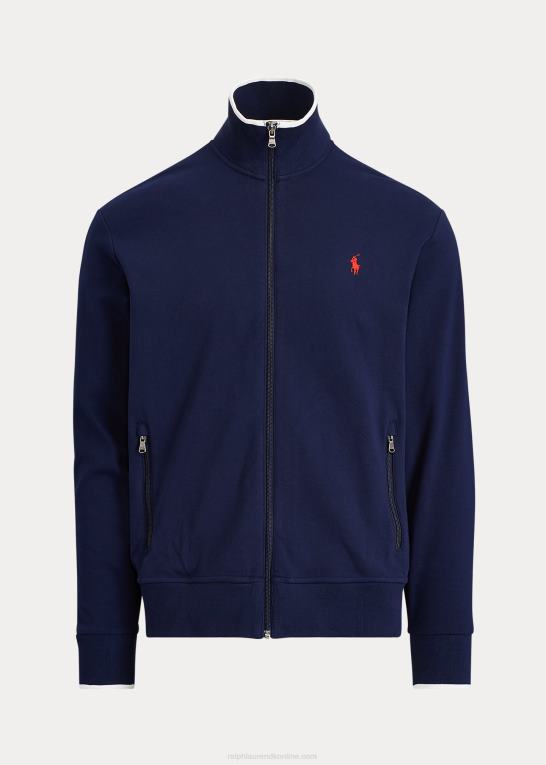 raffineret flåde Mænd Ralph Lauren Interlock træningsjakke i bomuld Z426B595
