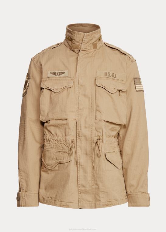 ørken kaki Mænd Ralph Lauren den ikoniske feltjakke Z426B955