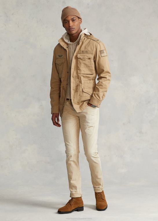 ørken kaki Mænd Ralph Lauren den ikoniske feltjakke Z426B955