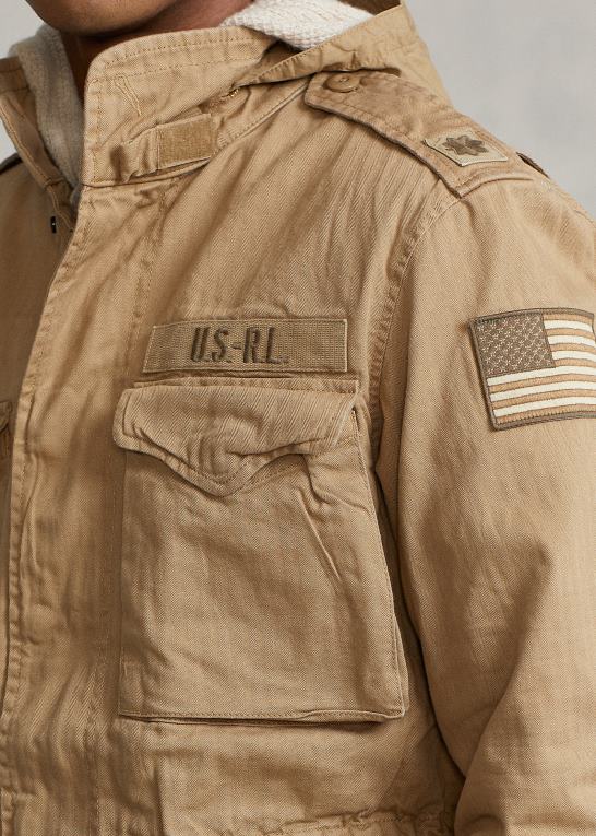 ørken kaki Mænd Ralph Lauren den ikoniske feltjakke Z426B955