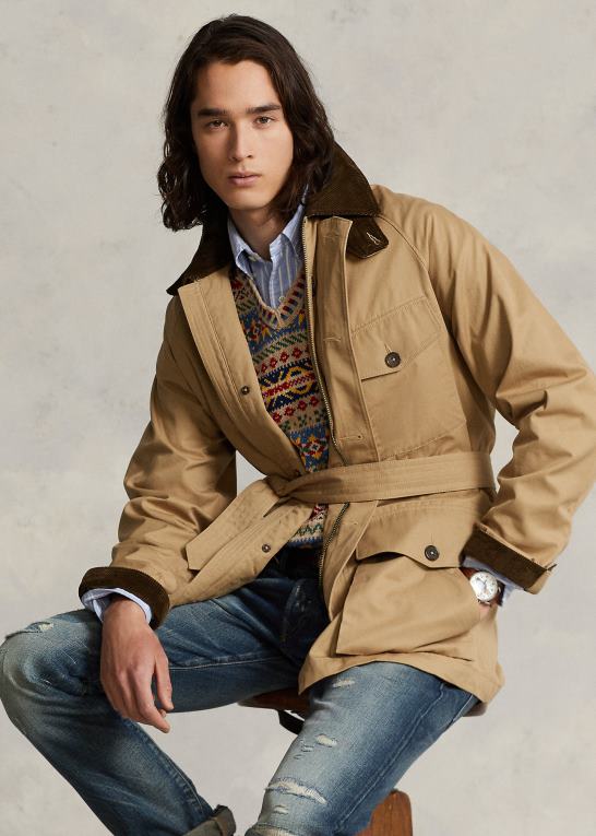 ørken kaki Mænd Ralph Lauren ventilerende bæltejakke Z426B1285