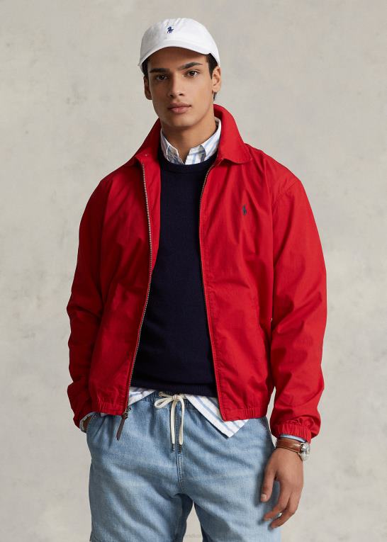rl 2000 rød Mænd Ralph Lauren bayport poplin jakke Z426B1106
