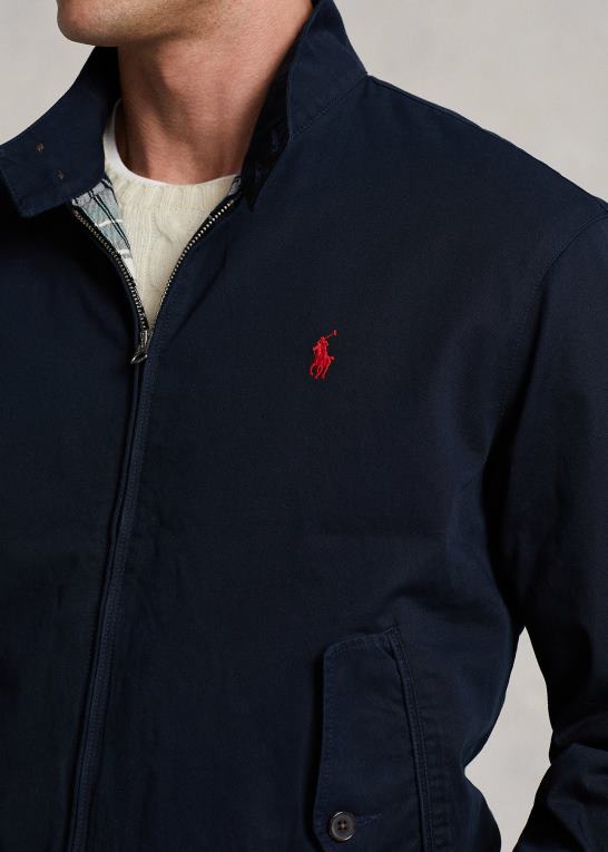 samling flåde Mænd Ralph Lauren bomuldstwill jakke Z426B8580