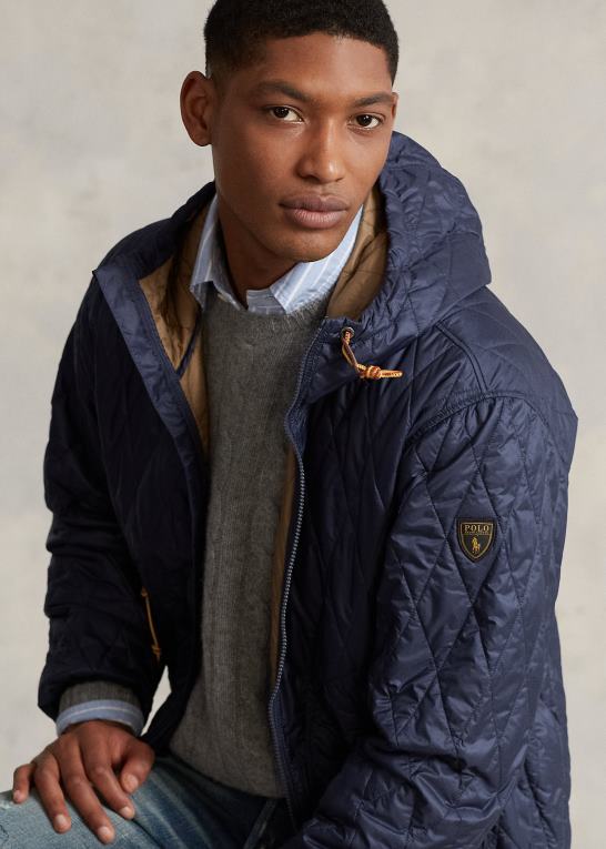 skygge flåde Mænd Ralph Lauren vandafvisende hættejakke Z426B114