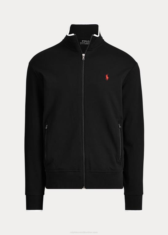 sort Mænd Ralph Lauren Interlock træningsjakke i bomuld Z426B594