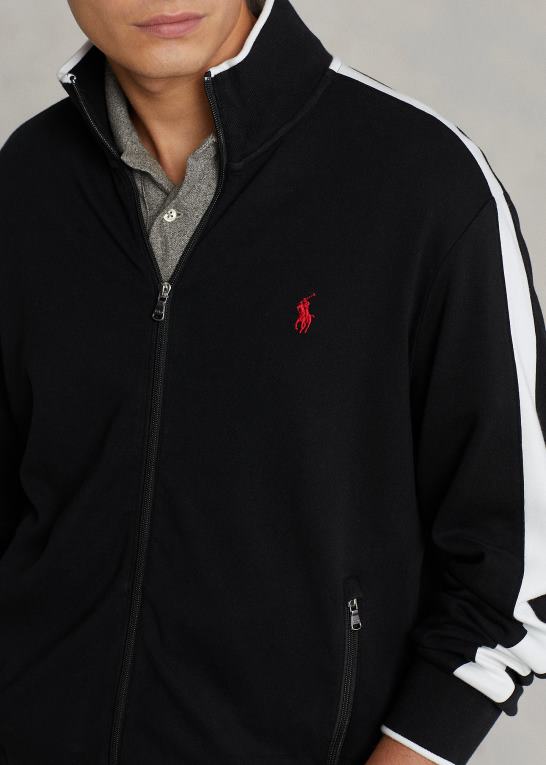 sort Mænd Ralph Lauren Interlock træningsjakke i bomuld Z426B594