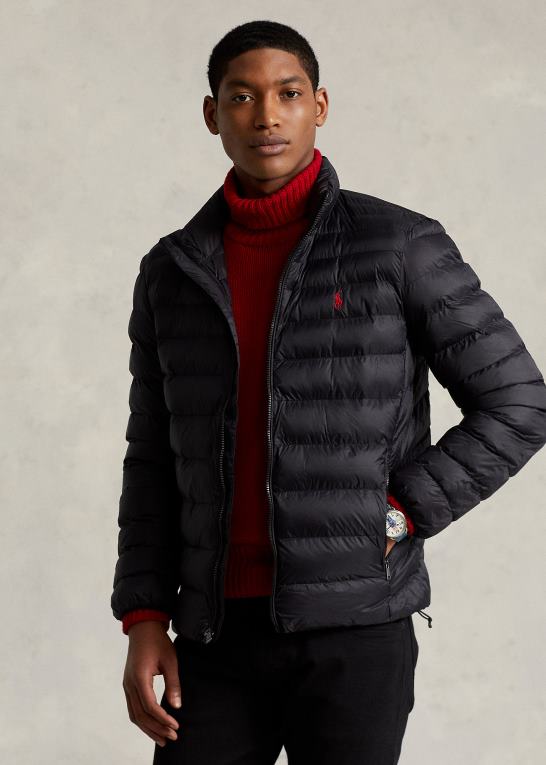 sort Mænd Ralph Lauren den pakkebare jakke Z426B141
