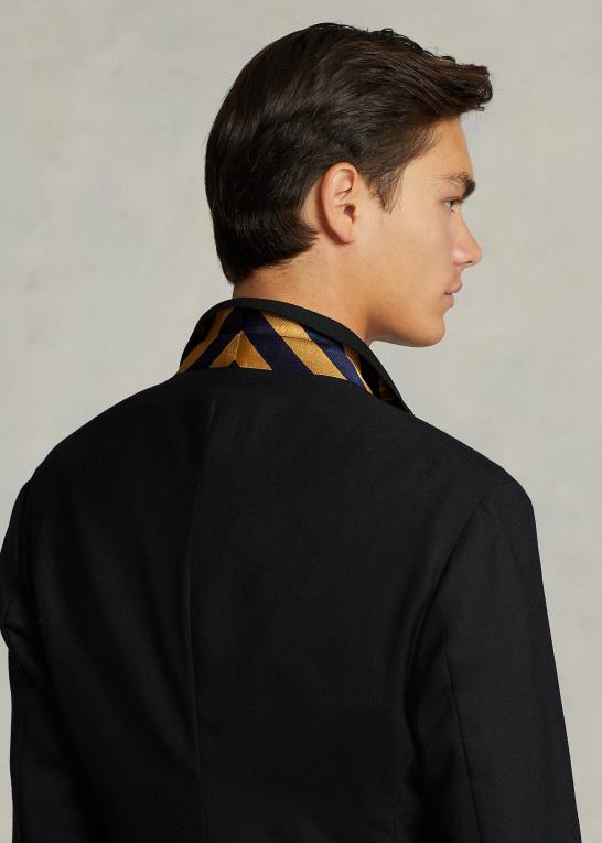 sort Mænd Ralph Lauren polo blød uld oxford jakkesæt Z426B541